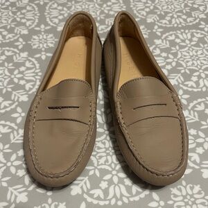 M. Gemi Taupe Leather Loafers
